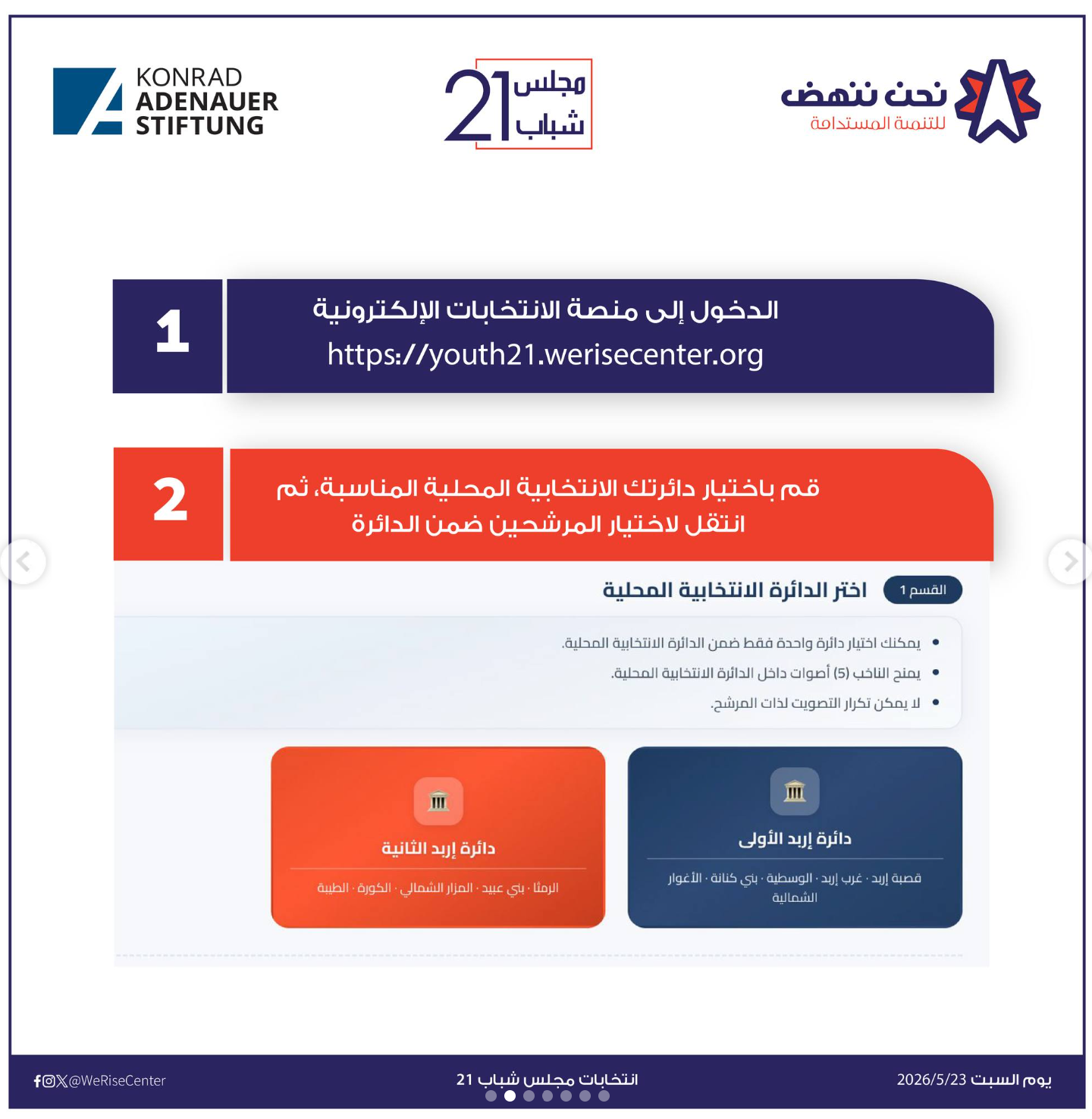 الخطوة الثانية للتصويت